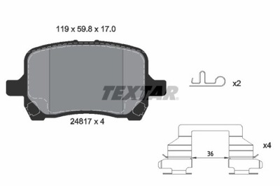 TRINKELĖS STABDŽIŲ CHEVROLET PRIEK. HHR/MALIBU 2,0-3,6 05- 2481701 