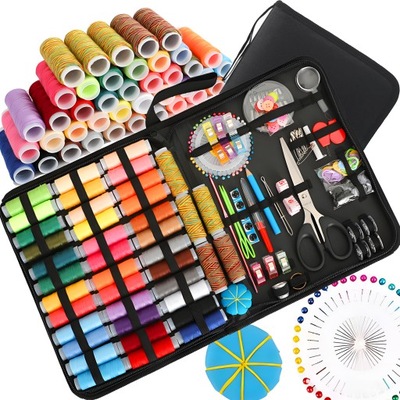 NAGY SZERSZÁMOSLÁDA VARRÓKÉSZLET TŰ OLLÓ CÉRNA 226 DB-OS