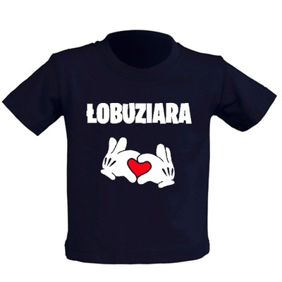 Koszulka bawełniana dziecięca dziecinna ŁOBUZIARA 9-11