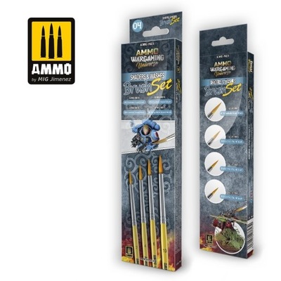 AMMO Wargaming Universe - Shaders & Washes Brush Set