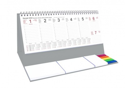 Kalendarz 2024 stojący TYGODNIOWY do biura