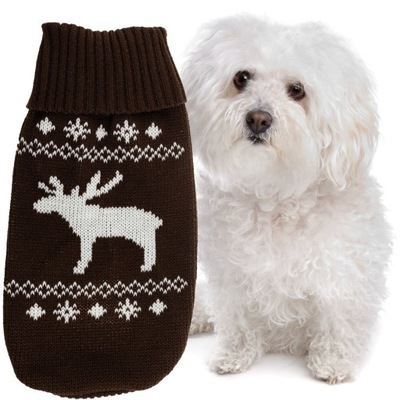 Sweterek norweski ciepłe ubranko dla psa na 35 cm