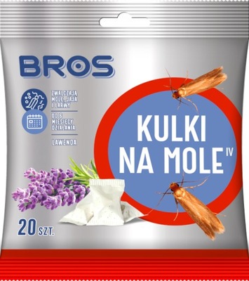 Kulki na mole BROS 20szt. LAWENDA