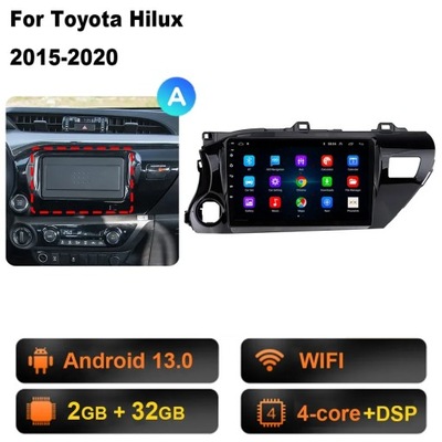 RADIO DE AUTOMÓVIL ANDROID 13 PARA TOYOTA HILUX PICK UP AN120 2015-2020 CARPLAY  