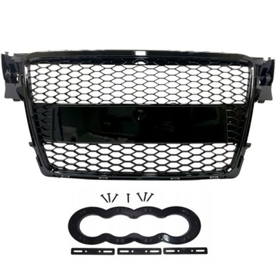 Решётка радиатора решётка радиатора audi a4 b8 rs look black блеск фото №1