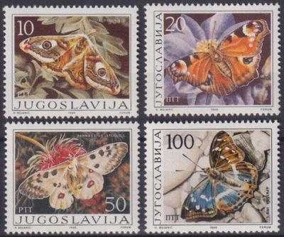 Jugosławia 1986 Znaczki 2171-2174 ** motyle