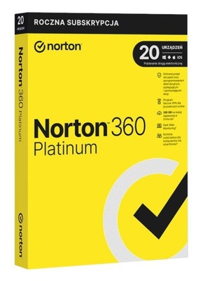 NOWY Norton 360 Platinum 20 urządzeń VPN 100GB BOX PL