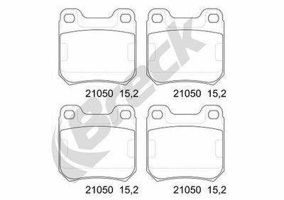 КОЛОДКИ ГАЛЬМІВНІ BRECK 21050 00 704 00