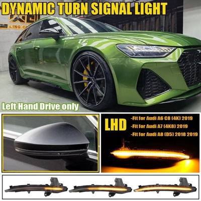 LUZ DIRECCIONAL SEKWENCYJNY INDICADOR FAROS PARA AUDI A6 C8 4K A7 4K8 A8 D5 2018 2019  