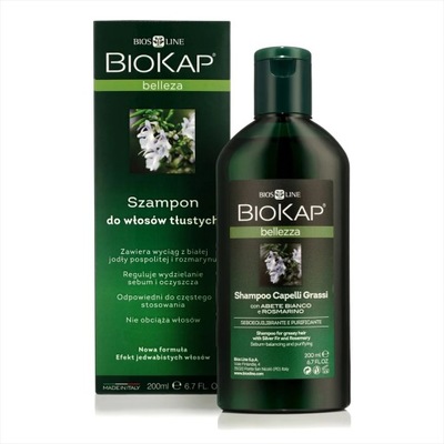 Szampon Biokap oczyszczanie włosy tłuste 200ml