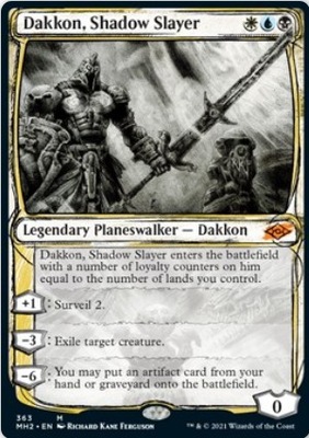 MTG Dakkon, Shadow Slayer (V.2) planeswalker XMH2