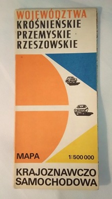 Województwa krośnieńskie przemyskie rzeszowskie mapa 1983 r.