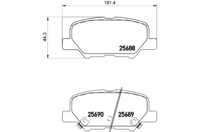 Textar тормозные колодки ham. peugeot задняя 4008 12-/asx/outlan фото №1