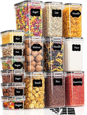 POJEMNIKI NA ŻYWNOŚĆ PLASTIKOWE PUDEŁKA HERMETYCZNE POJEMNIK ZESTAW 15 SZT