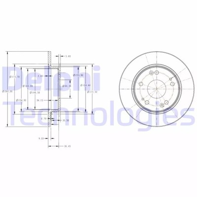 DELPHI BG4118C DISCO DE FRENADO  