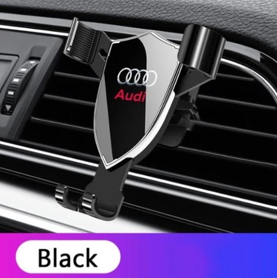 NEGRO SOPORTE AUTO AL TELÉFONO CON LOGOTIPO AUDI  