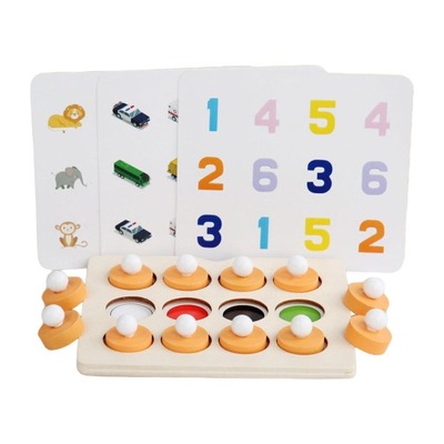 Zabawka Montessori Zabawna gra planszowa Gra pamięciowa dla małych dzieci w wieku przedszkolnym