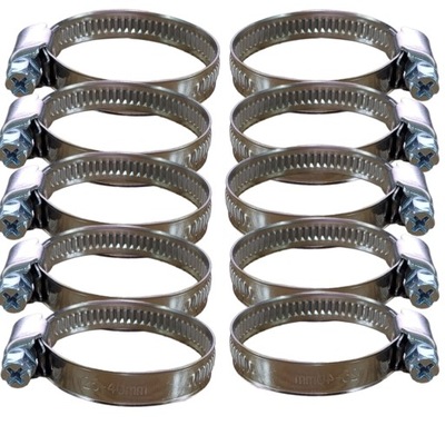 10X OPASKI ZACISKOWE CYBANTY SKRECANE ANILLOS DE METAL SLIMAKOWE 25-40MM  