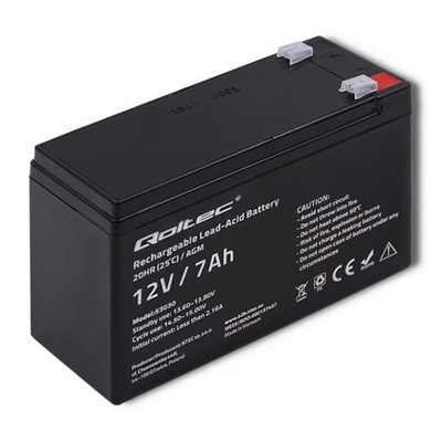 Qoltec Akumulator | 12V | 7Ah | max.72A | AGM