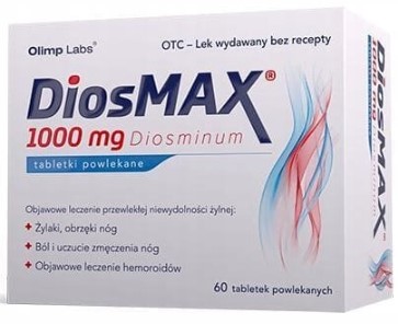 DiosMax ŻYLAKI HEMOROIDY DIOSMINA 1000 mg 60 tab