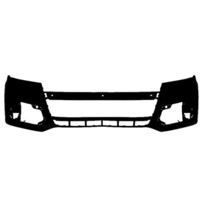 Бампер audi q7 01.2015- чёрный фото №1