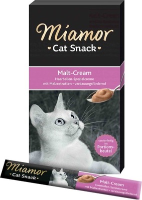 MIAMOR Cat Malt Cream pasta odkłaczająca 6x15g