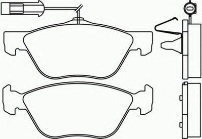 Тормозные колодки тормозной. alfa romeo 166 2,0-2,4jtd 98-07 фото №1