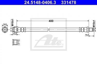 ATE 24.5148-0406 CABLE DE FRENADO ELÁSTICO  