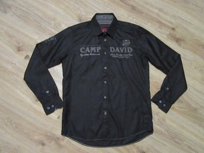 CAMP DAVID męska czarna koszula regular jak nowa S