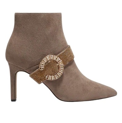 SHEIN DAMSKIE BOTKI BRĄZOWE NA SZPILCE 38 ŁJM