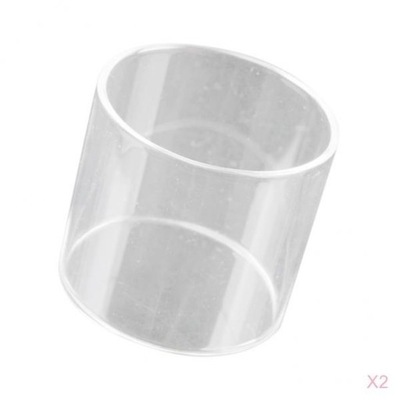 2x Clear Glass Shade Cylinder Glass Lamp Shade