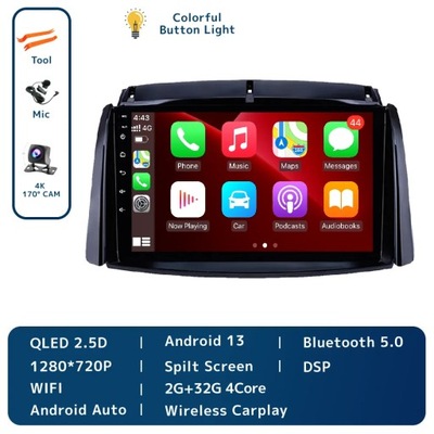 NAVEGACIÓN GPS PARA RENAULT KOLEOS 2008-2016 RADIO DE AUTOMÓVIL BEZPRZEWODOWE CARPLAY  