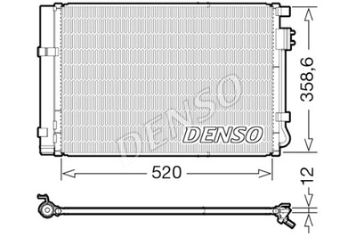 DENSO KONDENSATORIUS KONDICIONAVIMO HYUNDAI I20 I KIA RIO III 1.2 1.25 1.4 