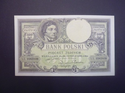 B993. 500 Złotych 1919 seria S.A .