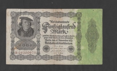 BANKNOT NIEMCY -- 50000 marek -- 1922 rok
