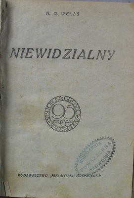 H Q Wells - Niewidzialny 1925 r