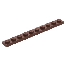 Lego 4477 4223683 płytka 1x10 brązowy 1szt BOX26