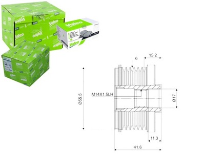 ШЕСТЕРНЯ ШКИВ ГЕНЕРАТОРА ГЕНЕРАТОР - СЦЕПЛЕНИЕ ОДНОСТОРОННИЙ VALEO 588047