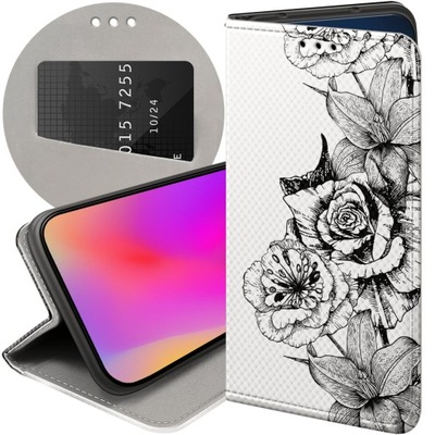 ETUI Z KLAPKĄ DO IPHONE 7 PLUS / 8 PLUS WZORY BEŻOWE KREMOWE ECRU FUTERAŁ