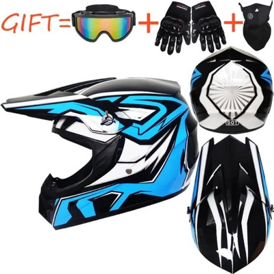 CASCO PARA MOTOCICLETA OFF-ROAD ENDURO MOTOCROSS GAFAS CAPO GUANTES  