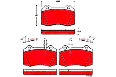 КОЛОДКИ ТОРМОЗНЫЕ ALFA ПЕРЕД GTV SPIDER 3,0-3,2 V6