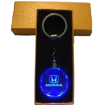 Brelok Świecący LED Kryształ 3D do kluczy samochodowych z logo Honda