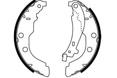 ZAPATAS DE TAMBOR DE FRENADO PEUGEOT 406 TRW GS8617 JUEGO ZAPATAS DE FRENADO  