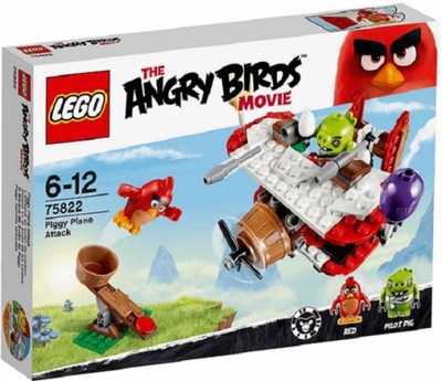 LEGO ANGRY BIRDS 75822 Atak Samolotem Świnek Jajko