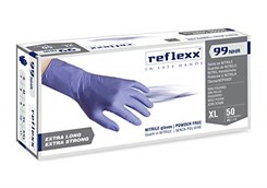 Rękawiczki nitrylowe reflexx Extra Long 50 szt rozmiar XL