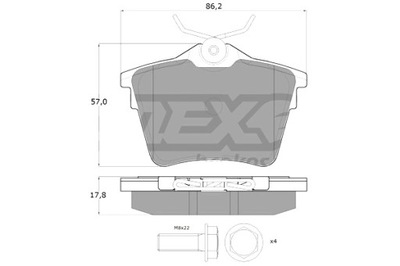 TOMEX BRAKES КОЛОДКИ ТОРМОЗНЫЕ PEUGEOT 407 04-11 ЗАД