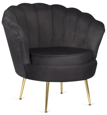 Krzesło tapicerowane Lugano DONNA VELVET BLACK