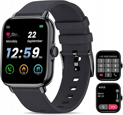 Smartwatch Zegarek Męski Czarny Bluetooth Naixues