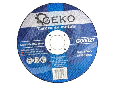 DISC DO CUTTING METALU GEKO G00027 125 X 1 MM  