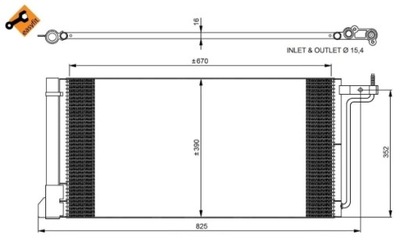 RADUADOR DE ACONDICIONADOR - CONDENSADOR EASY FIT NRF 350051  